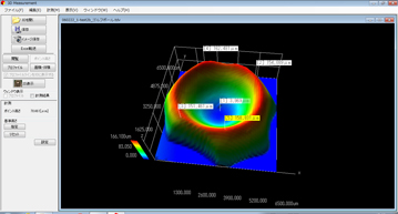 高精度三次元形状測定システム　MAP-3D　アプリケーション例：基板の表面形状測定