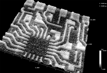 高精度３次元形状測定システム　MAP-3D　アプリケーション例：基板の表面形状測定